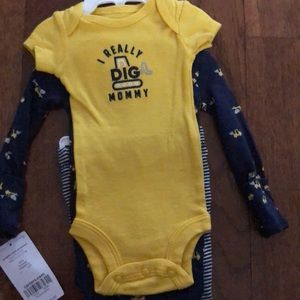 Carters truck onsies. NWT